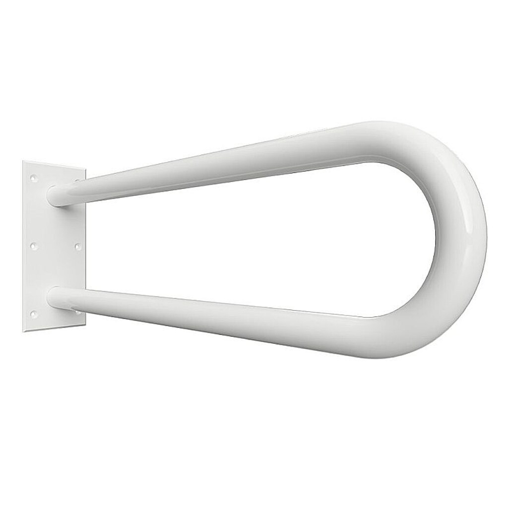 Brillantbad BELP Stützgriff in U-Form Eisen Weiß 100x250x616 mm, 120 kg Traglast für Bad & WC >> zum Bohren