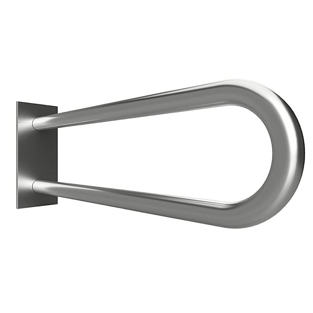 Brillantbad BELP St&uuml;tzgriff in U-Form Edelstahl geb&uuml;rstet mit Abdeckung 100x250x766 mm, 120 kg Traglast f&uuml;r Bad & WC >> zum Bohren - Bild 1