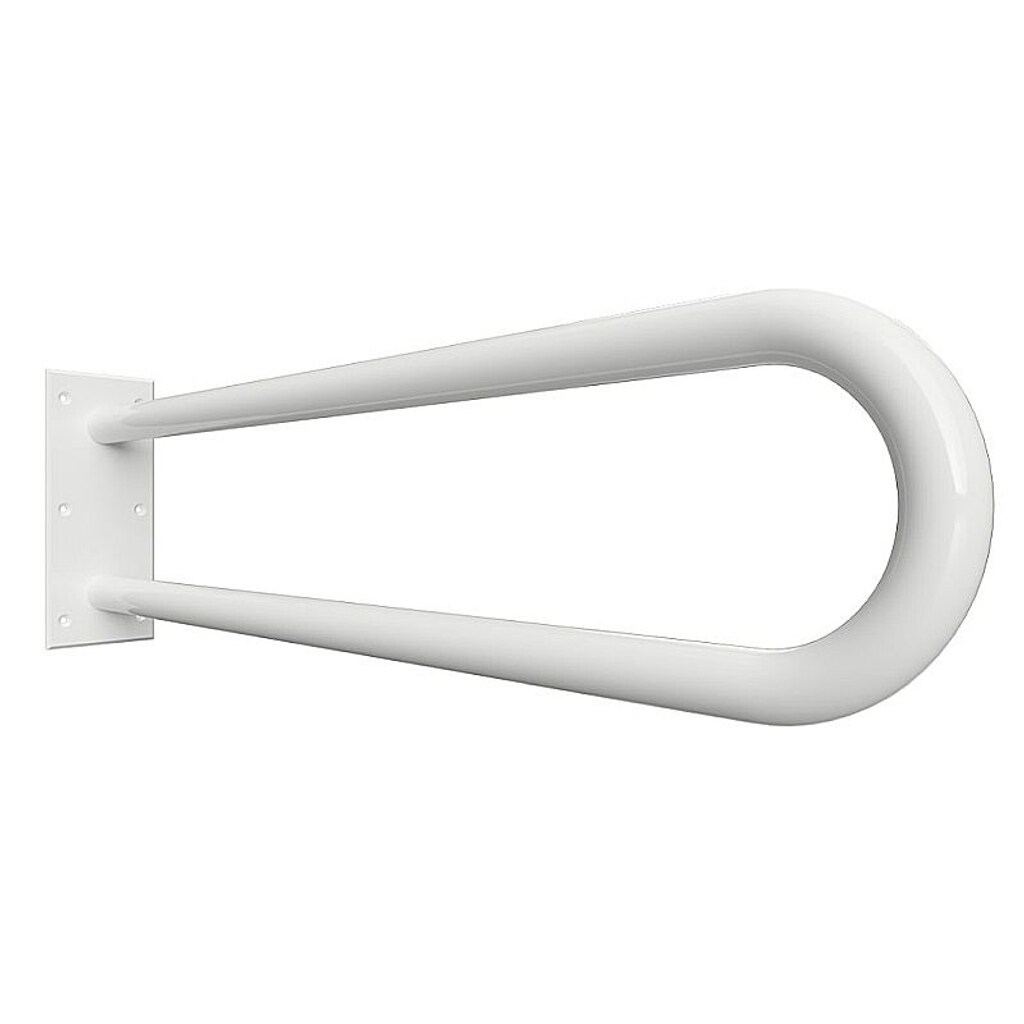 Brillantbad BELP Stützgriff in U-Form Eisen Weiß 100x250x766 mm, 120 kg Traglast für Bad & WC >> zum Bohren