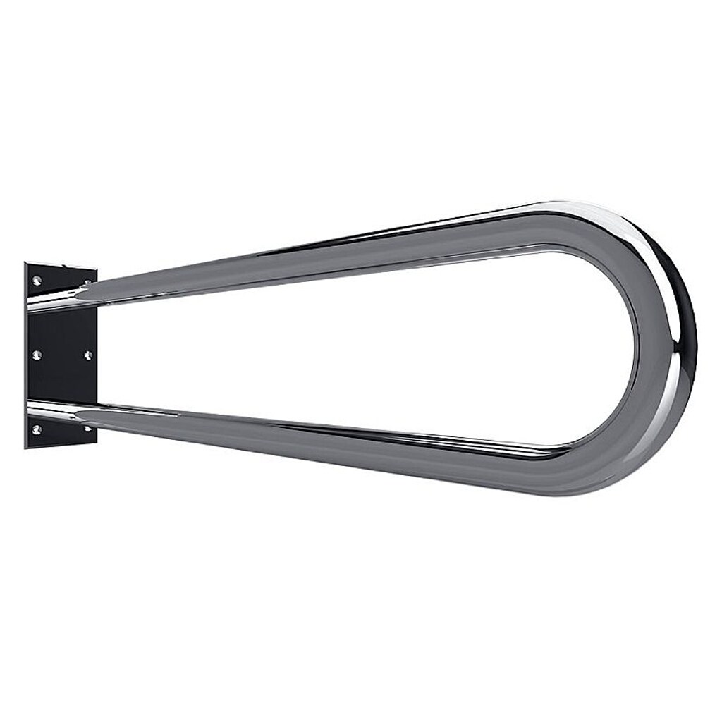 Brillantbad BELP St&uuml;tzgriff in U-Form Edelstahl poliert 100x250x829 mm, 120 kg Traglast f&uuml;r Bad & WC >> zum Bohren - Bild 1