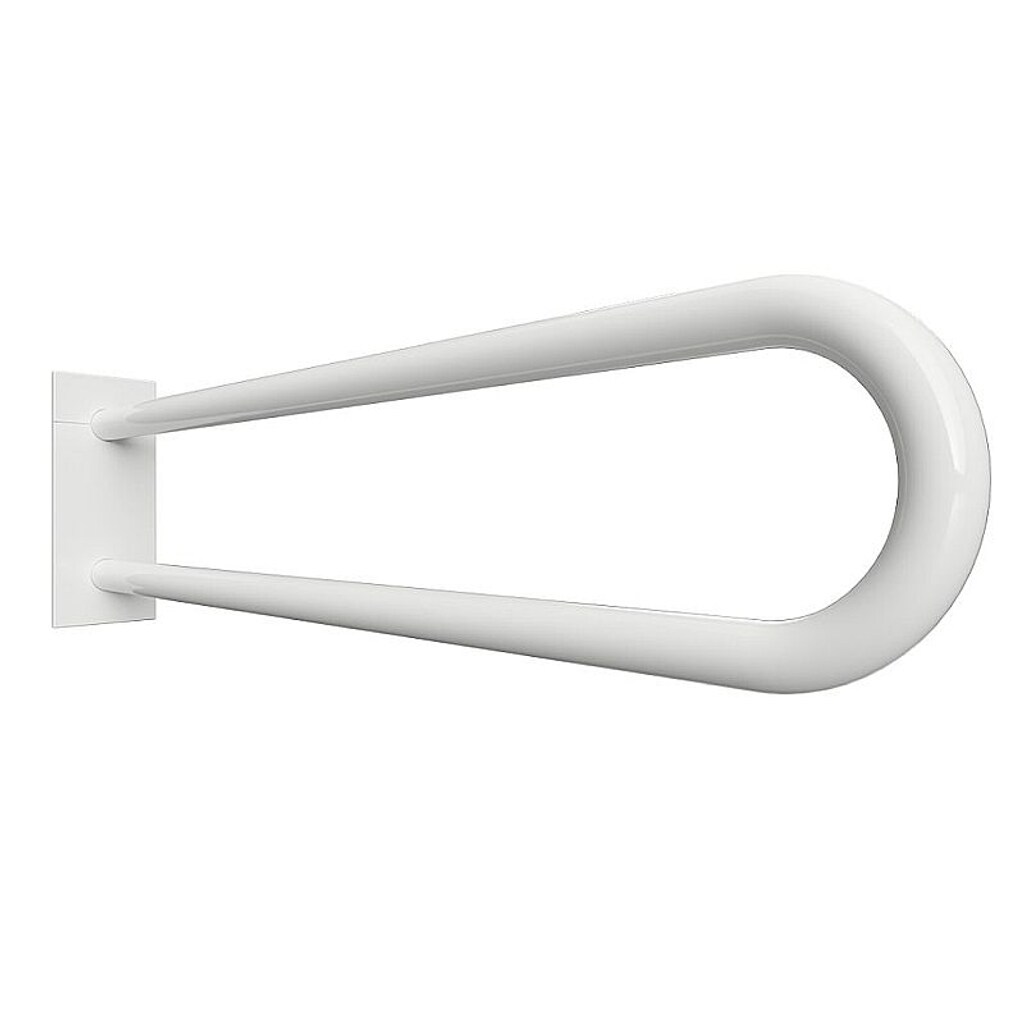 Brillantbad BELP Stützgriff in U-Form Eisen Weiß mit Abdeckung 103x253x829 mm, 120 kg Traglast für Bad & WC >> zum Bohren