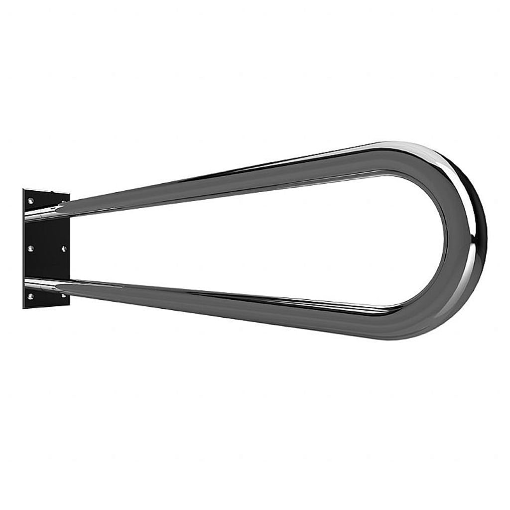 Brillantbad BELP St&uuml;tzgriff in U-Form Edelstahl poliert 100x250x866 mm, 120 kg Traglast f&uuml;r Bad & WC >> zum Bohren - Bild 1