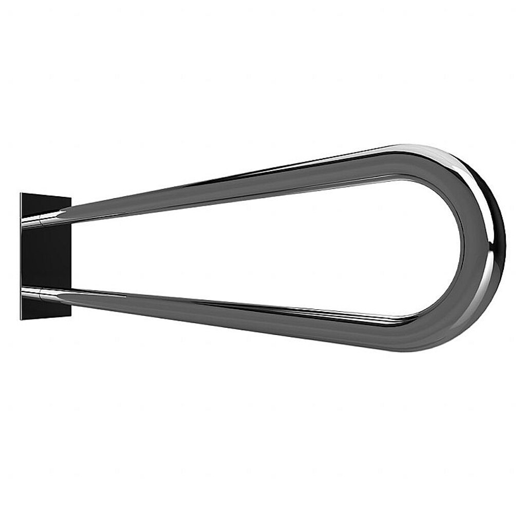Brillantbad BELP Stützgriff in U-Form Edelstahl poliert mit Abdeckung 103x253x866 mm, 120 kg Traglast für Bad & WC >> zum Bohren