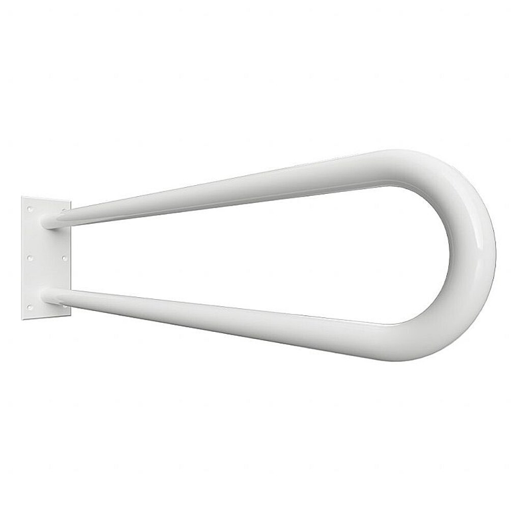Brillantbad BELP Stützgriff in U-Form Eisen Weiß 100x250x866 mm, 120 kg Traglast für Bad & WC >> zum Bohren