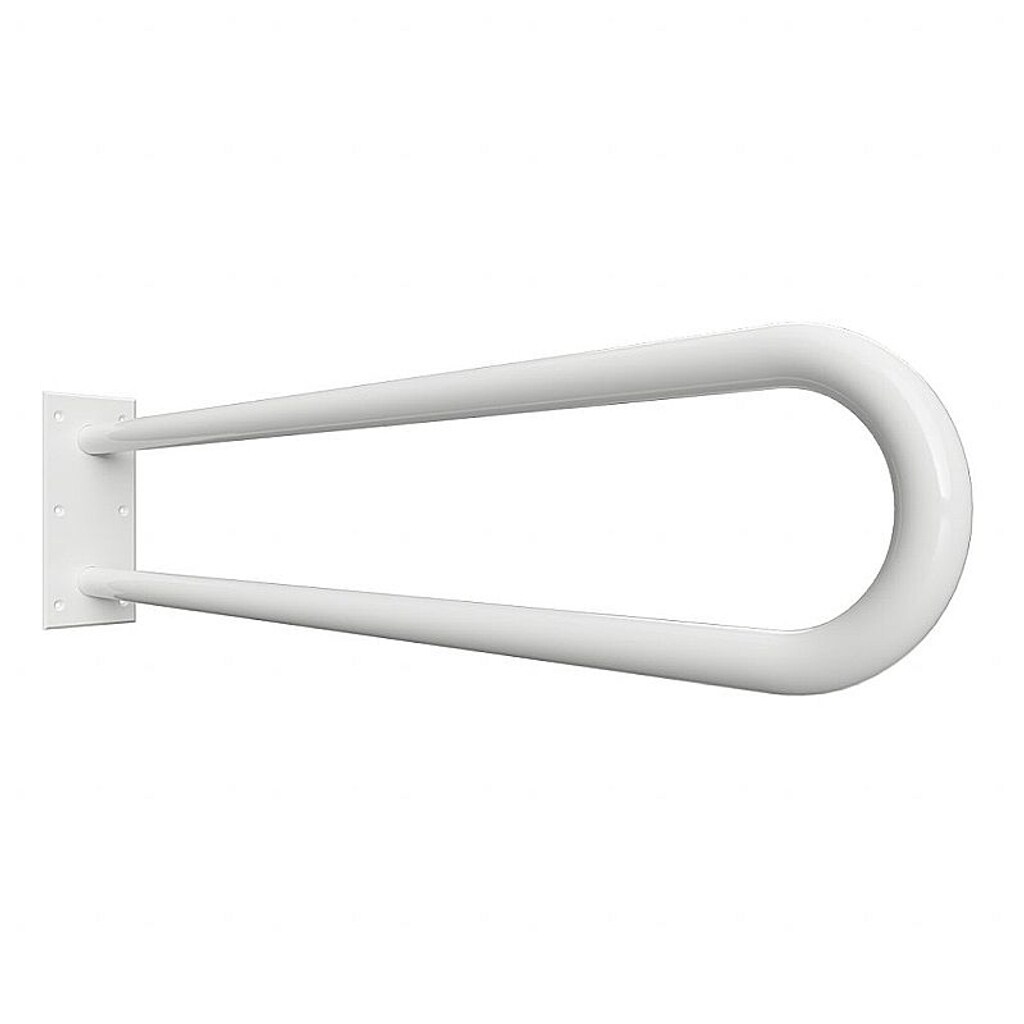 Brillantbad BELP Stützgriff in U-Form Eisen Weiß 100x250x916 mm, 120 kg Traglast für Bad & WC >> zum Bohren