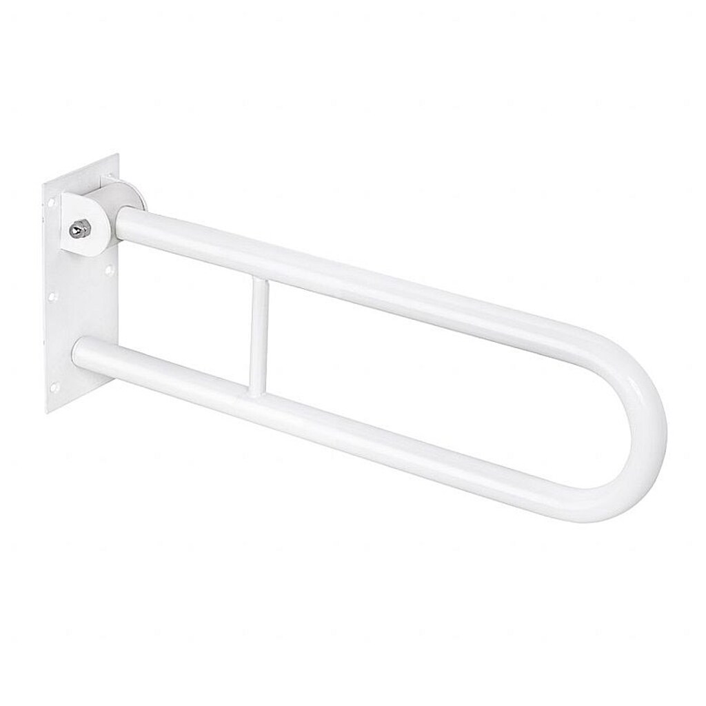 Brillantbad BELP Stützklappgriff in U-Form Eisen Weiß 100x250x616 mm, 120 kg Traglast für Bad & WC >> zum Bohren