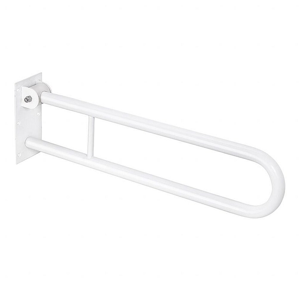 Brillantbad BELP Stützklappgriff in U-Form Eisen Weiß 100x250x829 mm, 120 kg Traglast für Bad & WC >> zum Bohren
