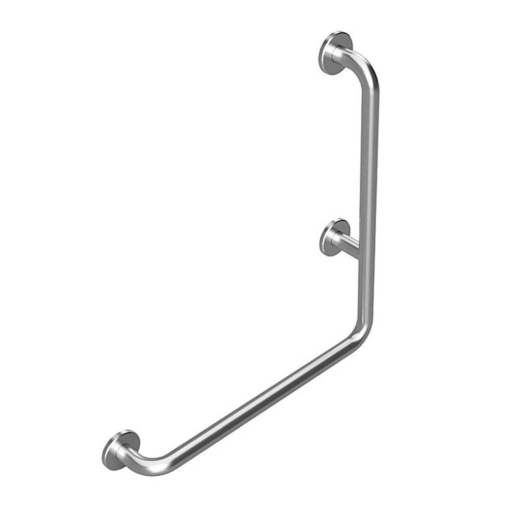 Brillantbad BELP Haltegriff Rechts Edelstahl gebürstet mit Abdeckung 630x680x110 mm, 120 kg Traglast für Bad & WC >> zum Bohren