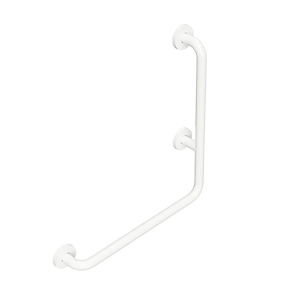Brillantbad BELP Haltegriff Rechts Eisen Weiß mit Abdeckung 630x680x110 mm, 120 kg Traglast für Bad & WC >> zum Bohren