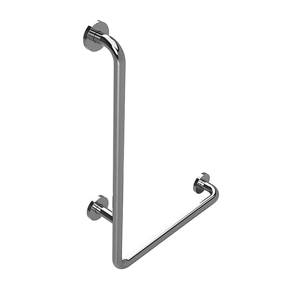 Brillantbad BELP Haltegriff Links Edelstahl poliert mit Abdeckung 630x680x110 mm, 120 kg Traglast für Bad & WC >> zum Bohren