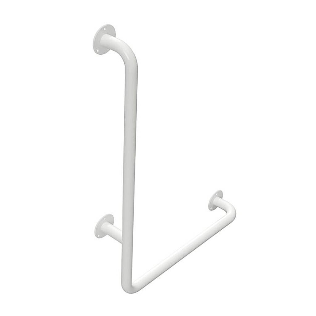 Brillantbad BELP Haltegriff Links Eisen Weiß mit Abdeckung 630x680x110 mm, 120 kg Traglast für Bad & WC >> zum Bohren