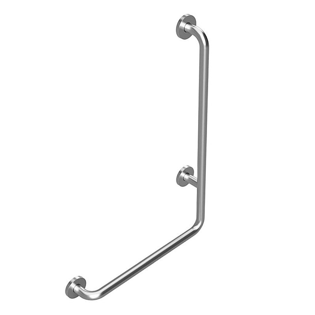 Brillantbad BELP Haltegriff Rechts Edelstahl gebürstet mit Abdeckung 630x890x110 mm, 120 kg Traglast für Bad & WC >> zum Bohren