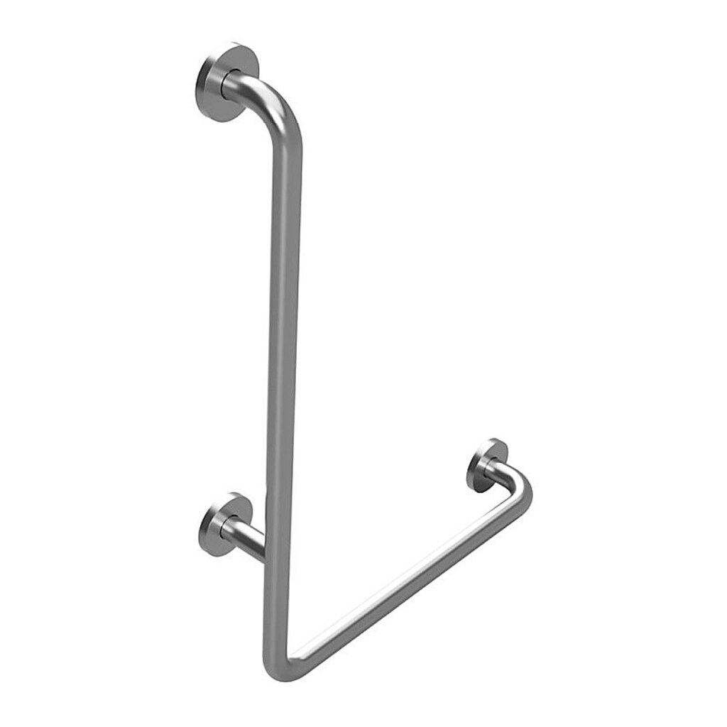 Brillantbad BELP Haltegriff Links Edelstahl gebürstet mit Abdeckung 630x890x110 mm, 120 kg Traglast für Bad & WC >> zum Bohren