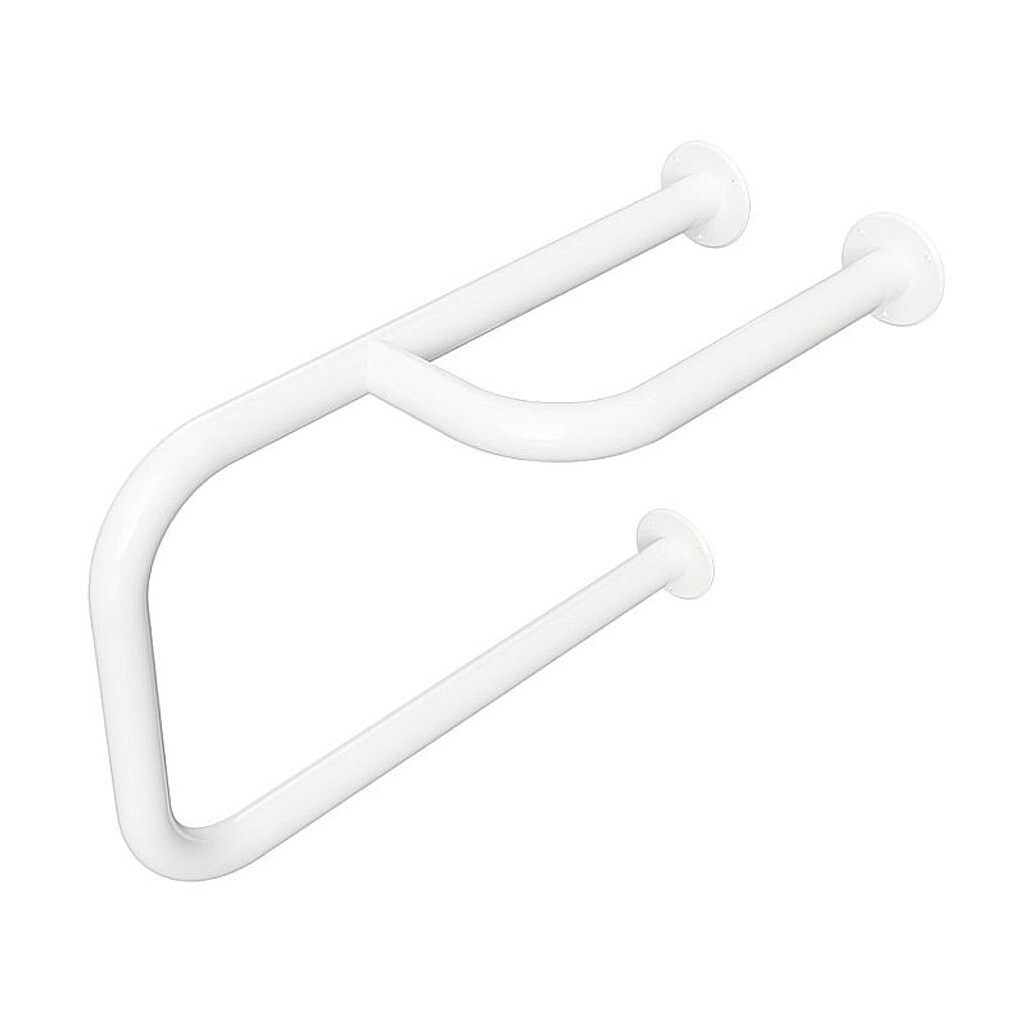 Brillantbad BELP St&uuml;tzgriff Rechts Eisen Wei&szlig; 230x375x516 mm, 120 kg Traglast f&uuml;r Bad & WC >> zum Bohren - Bild 1