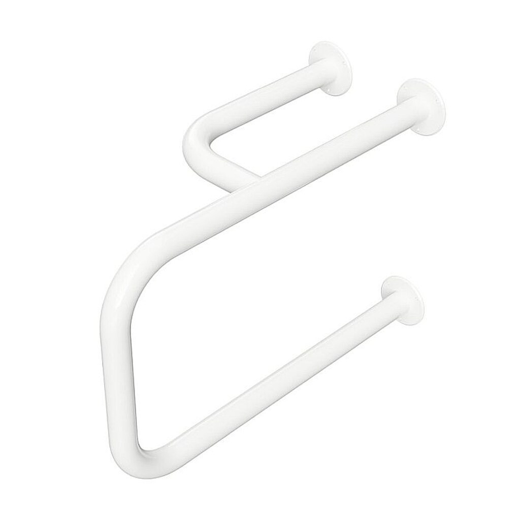 Brillantbad BELP Stützgriff Links Eisen Weiß 230x375x516 mm, 120 kg Traglast für Bad & WC >> zum Bohren