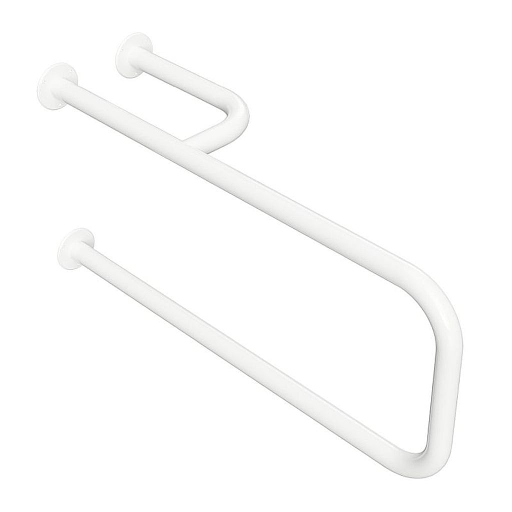 Brillantbad BELP St&uuml;tzgriff Rechts Eisen Wei&szlig; 230x375x776 mm, 120 kg Traglast f&uuml;r Bad & WC >> zum Bohren - Bild 1