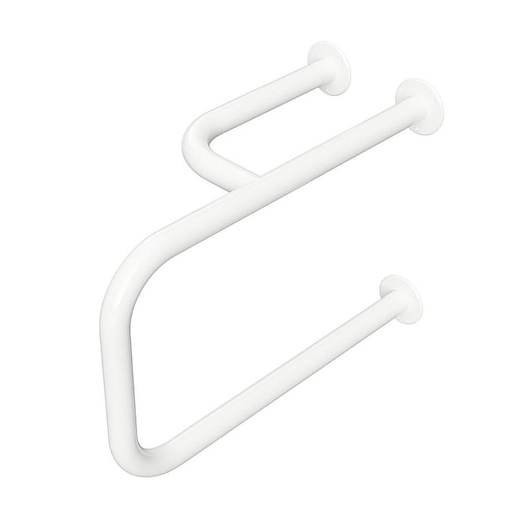 Brillantbad BELP St&uuml;tzgriff Links Eisen Wei&szlig; 230x375x776 mm, 120 kg Traglast f&uuml;r Bad & WC >> zum Bohren - Bild 1