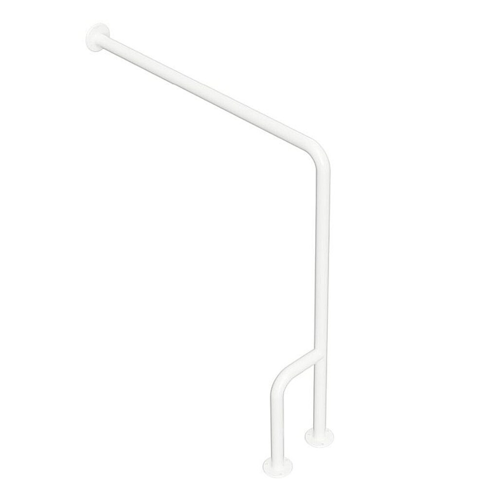 Brillantbad BELP Stützgriff Links Eisen Weiß 230x866x840 mm, 120 kg Traglast für Bad & WC >> zum Bohren