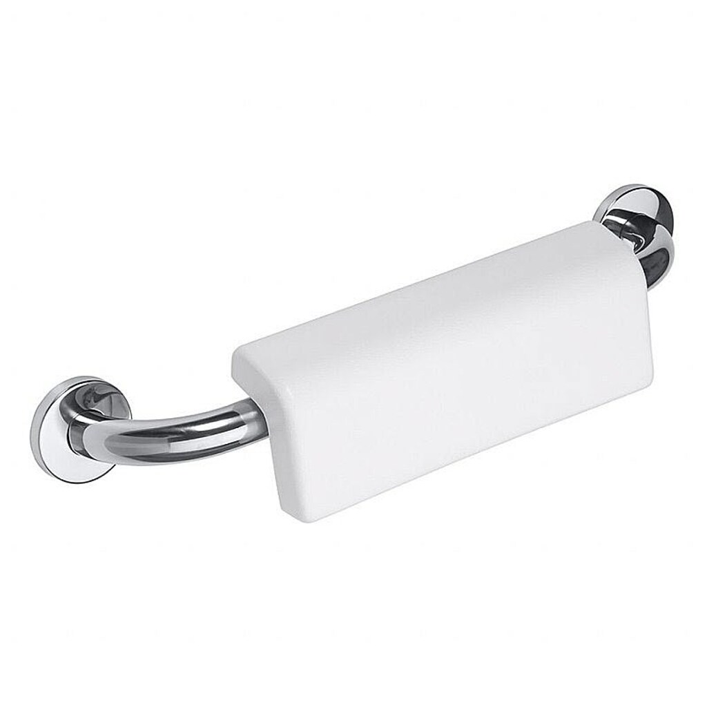 Brillantbad BELP Griff mit Rückenlehne Edelstahl poliert Kunststoff mit Abdeckung 580x124x155 mm, 120 kg Traglast für Bad & WC >> zum Bohren