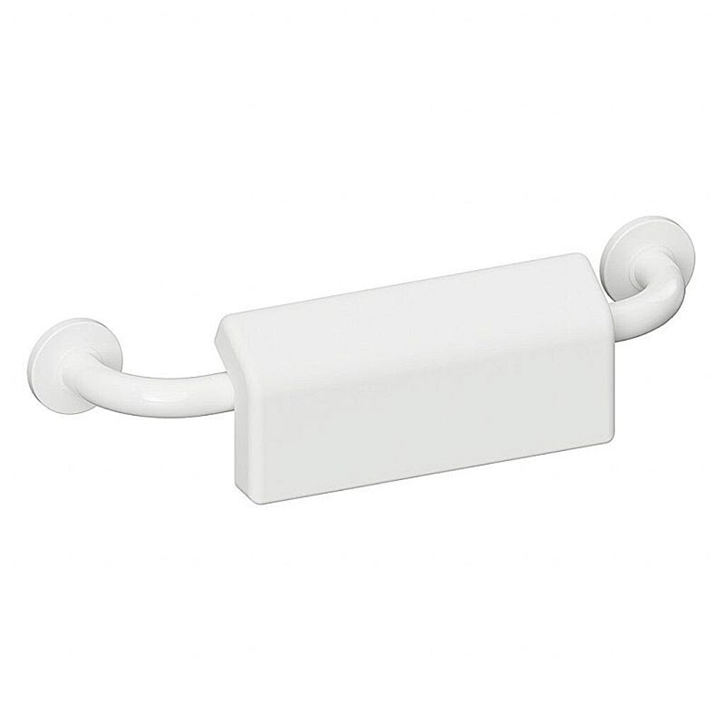Brillantbad BELP Griff mit Rückenlehne Eisen Weiß Kunststoff mit Abdeckung 580x124x155 mm, 120 kg Traglast für Bad & WC >> zum Bohren
