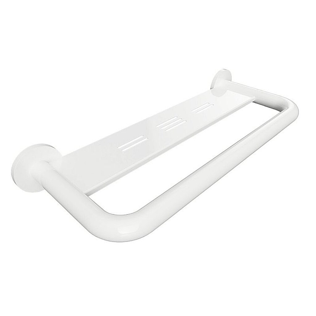 Brillantbad BELP Griff Eisen Weiß mit Abdeckung 580x80x220 mm, 120 kg Traglast für Bad & WC >> zum Bohren