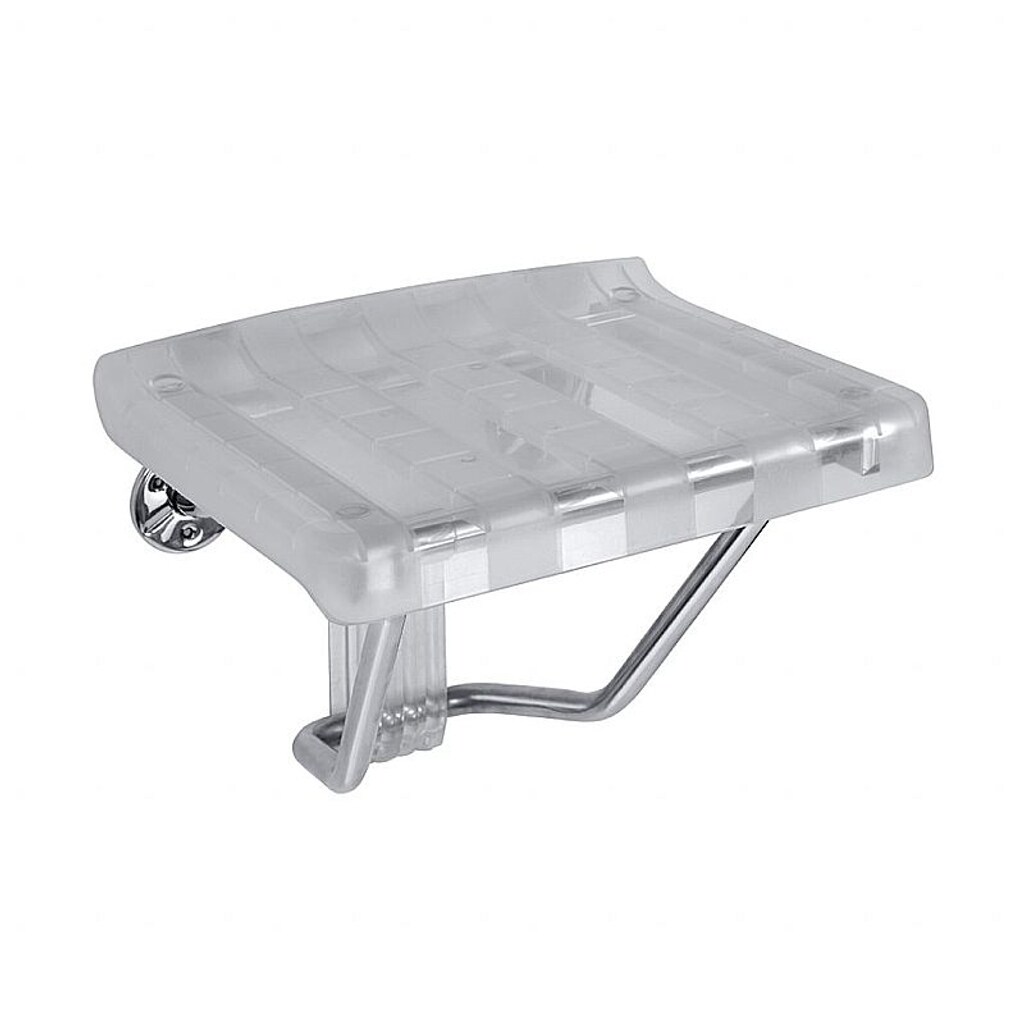 Brillantbad BELP Duschklappsitz Edelstahl poliert Kunststoff 380x460x555 mm, 160 kg Traglast für Bad & WC >> zum Bohren