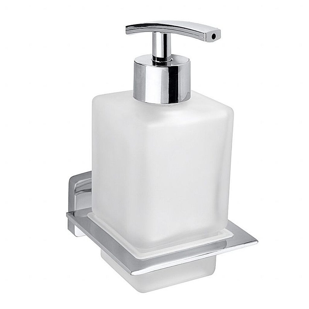 Brillantbad BIKI Glasseifenpender Chrom poliert Glas 77x150x100 mm, 250 ml f&uuml;r Bad & K&uuml;che >> zum Bohren - Bild 1