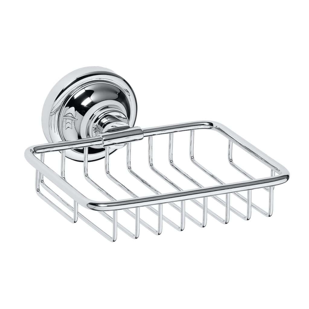 Brillantbad BETRO CHROM Seifenkorb Messing Chrom 140x65x142 mm f&uuml;r Bad & K&uuml;che >> zum Bohren - Bild 1