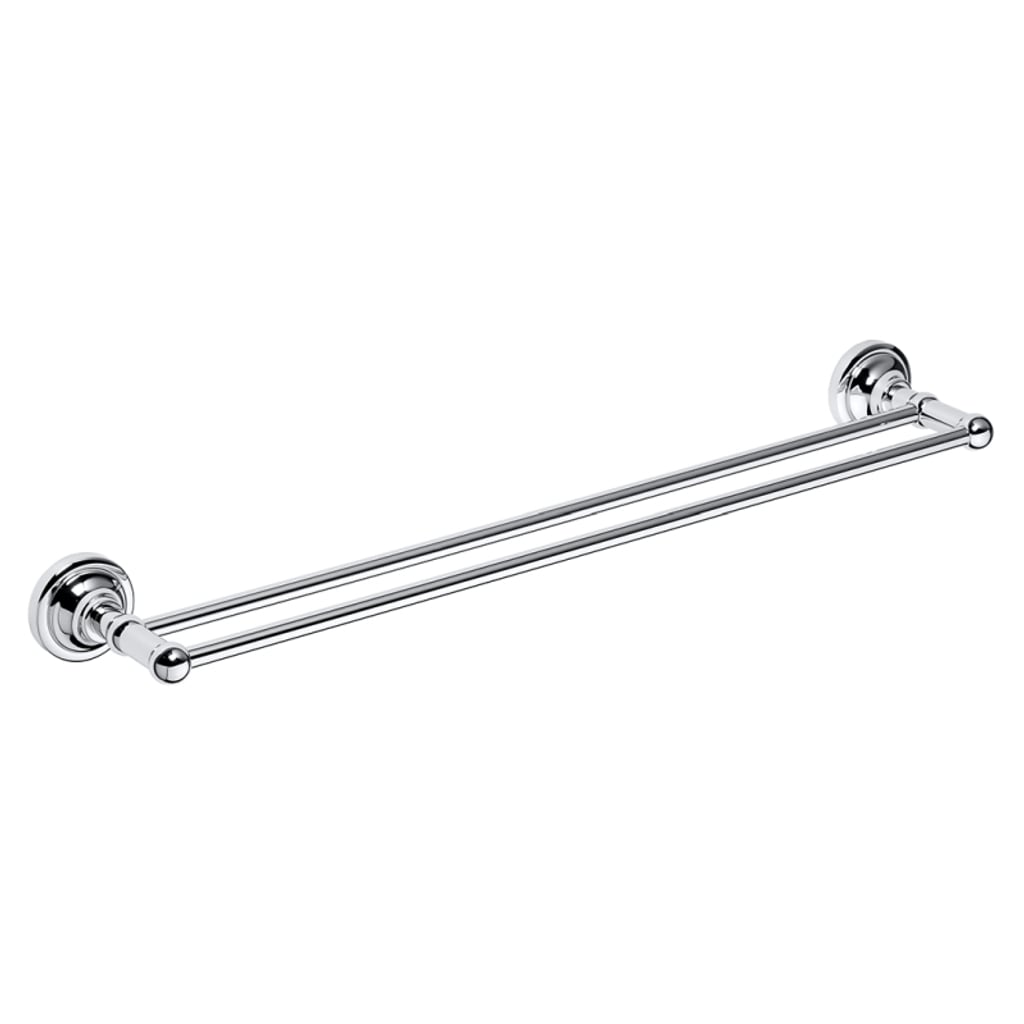Brillantbad BETRO CHROM Doppelhandtuchhalter Messing Chrom 665x65x120 mm f&uuml;r Bad & K&uuml;che >> zum Bohren - Bild 1
