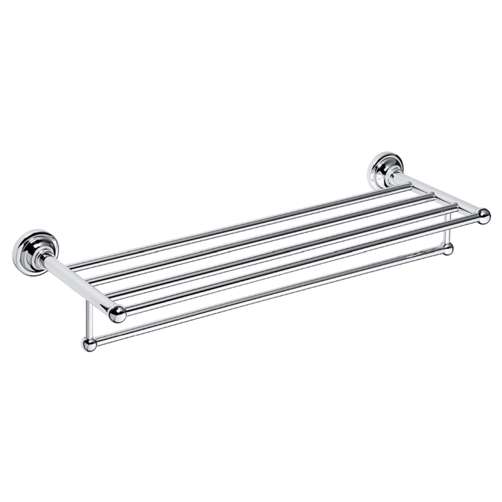 Brillantbad BETRO CHROM Handtuchablage Messing Chrom 665x120x225 mm f&uuml;r Bad & K&uuml;che >> zum Bohren - Bild 1
