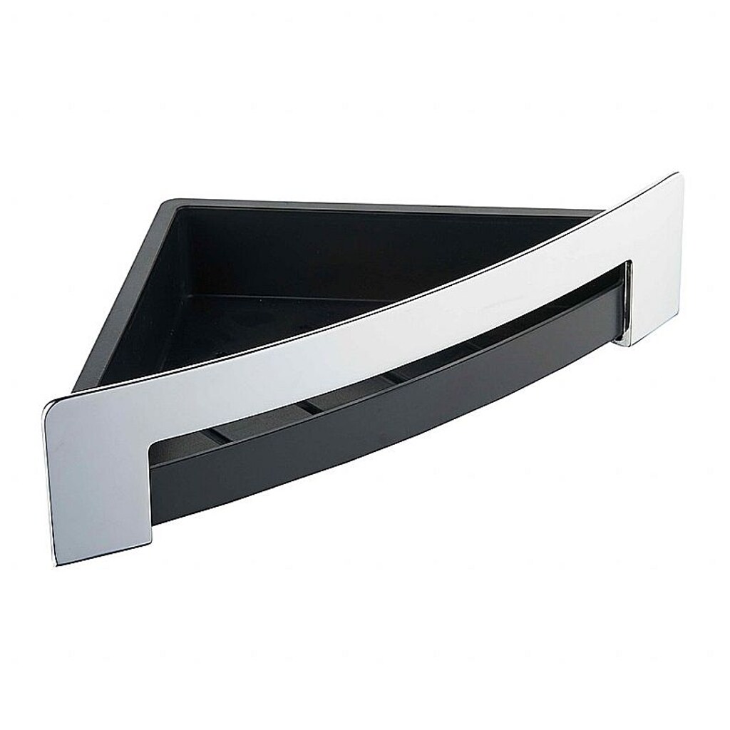 Brillantbad BYTRO Eckseifenkorb Messing Kunststoff Chrom 160x280x75 mm f&uuml;r Bad & WC >> zum Bohren - Bild 1