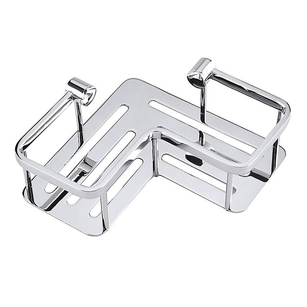 Brillantbad BYTRO Eckseifenkorb Messing Chrom poliert 210x285x75 mm für Bad & WC >> zum Bohren