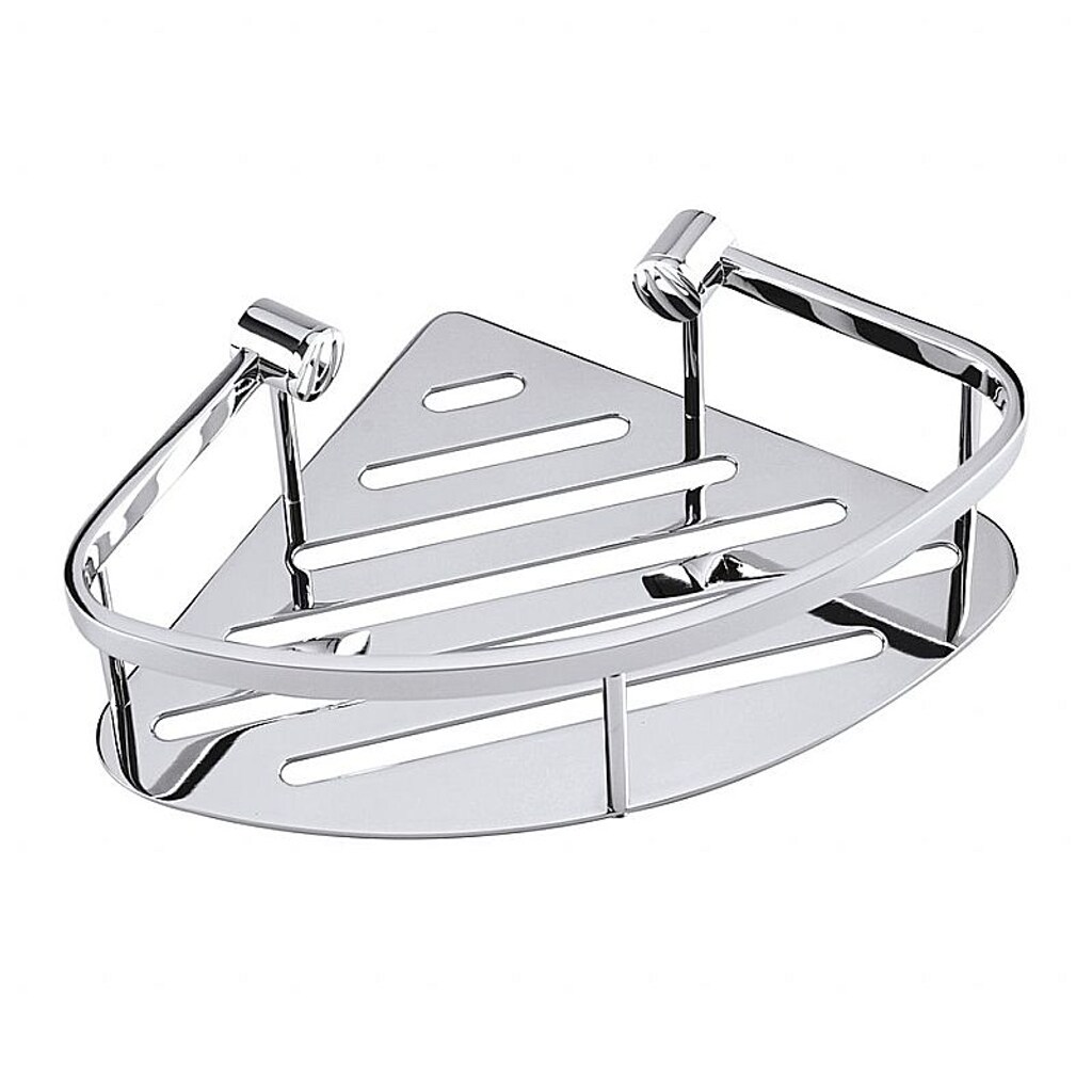 Brillantbad BYTRO Eckseifenkorb Messing Chrom poliert 200x260x70 mm für Bad & WC >> zum Bohren
