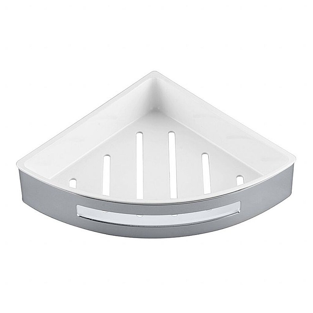 Brillantbad BYTRO Eckseifenkorb Edelstahl Kunststoff poliert 220x305x55 mm für Bad & WC >> zum Bohren