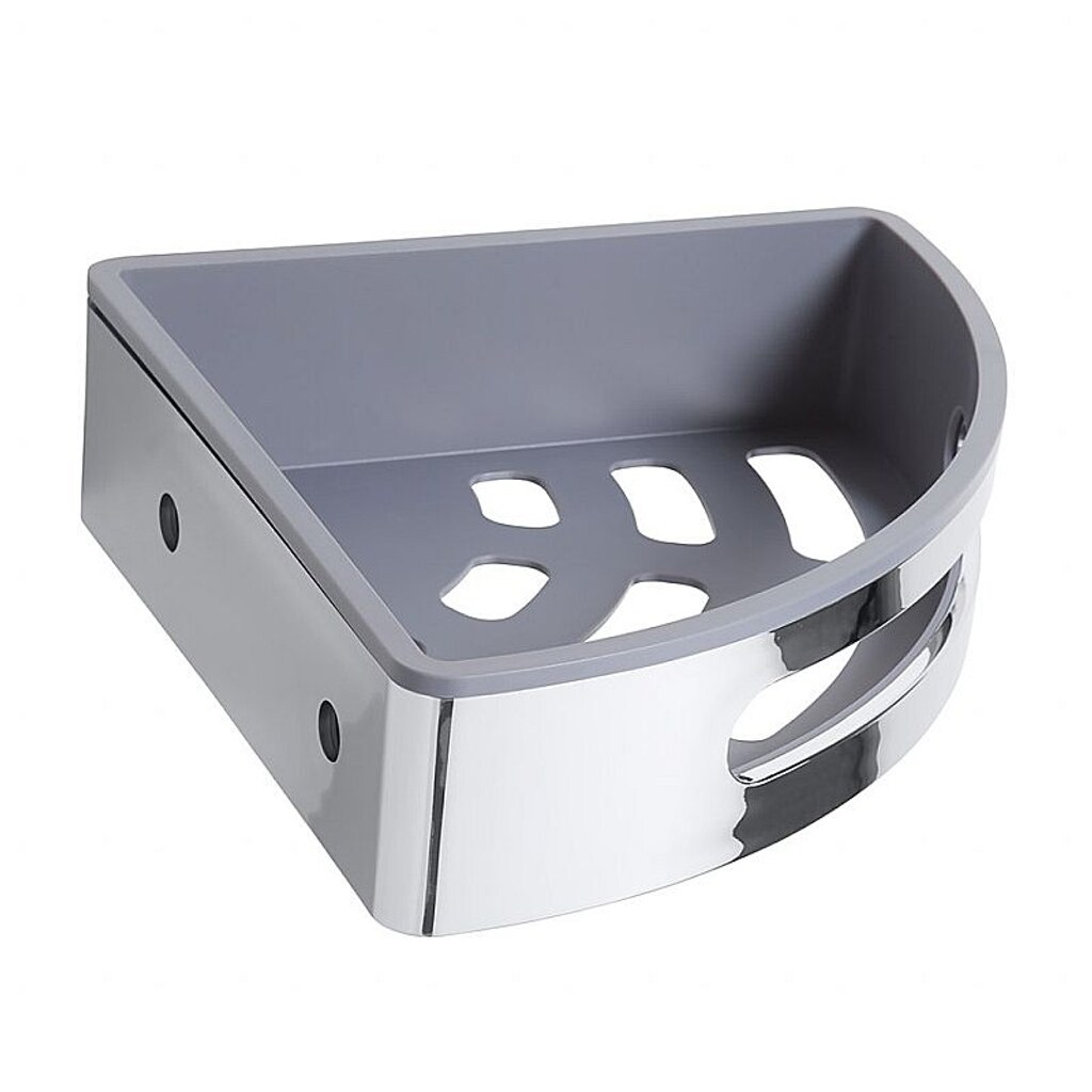 Brillantbad BYTRO Eckseifenkorb Kunststoff Chrom poliert 235x315x67 mm f&uuml;r Bad & WC >> zum Bohren - Bild 1