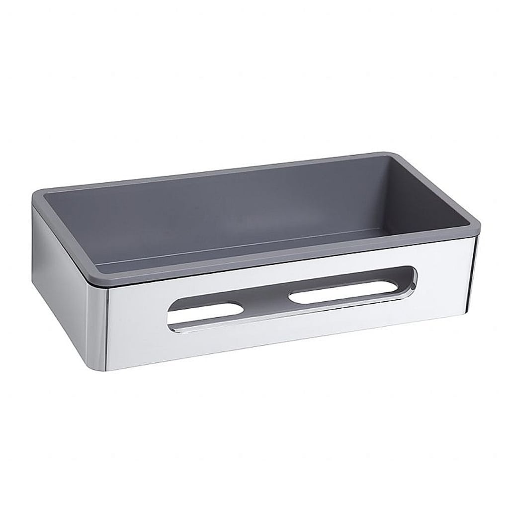 Brillantbad BYTRO Seifenkorb Kunststoff Chrom poliert 139x279x65 mm f&uuml;r Bad & WC >> zum Bohren - Bild 1