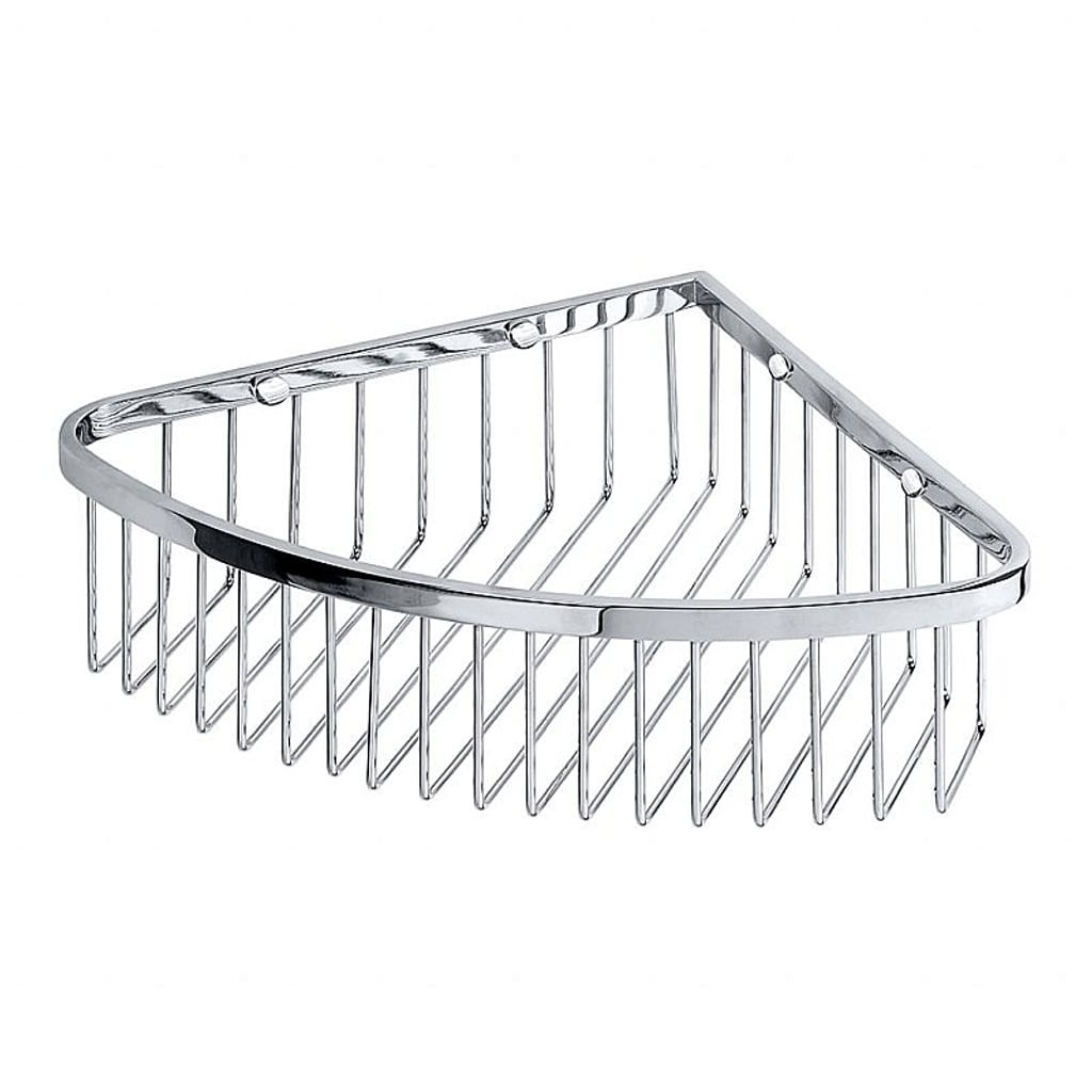 Brillantbad BYTRO Eckseifenkorb Messing Chrom poliert 205x265x90 mm f&uuml;r Bad & WC >> zum Bohren - Bild 1