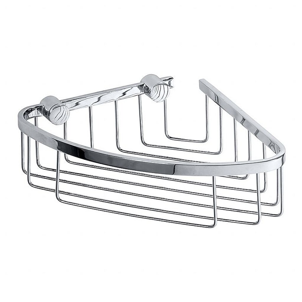 Brillantbad BYTRO Eckseifenkorb Messing Chrom poliert 185x260x70 mm für Bad & WC >> zum Bohren