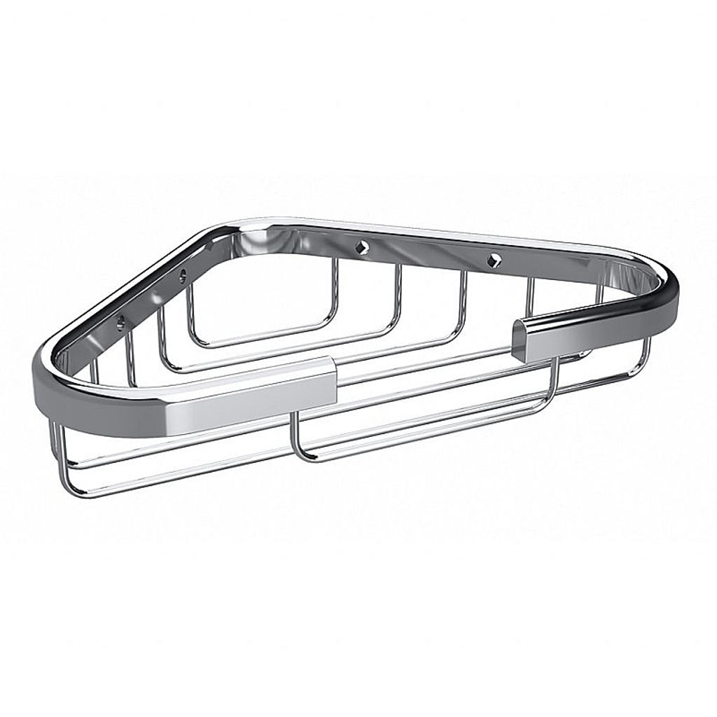 Brillantbad BYTRO Eckseifenkorb Messing Chrom poliert 111x173x30 mm f&uuml;r Bad & WC >> zum Bohren - Bild 1