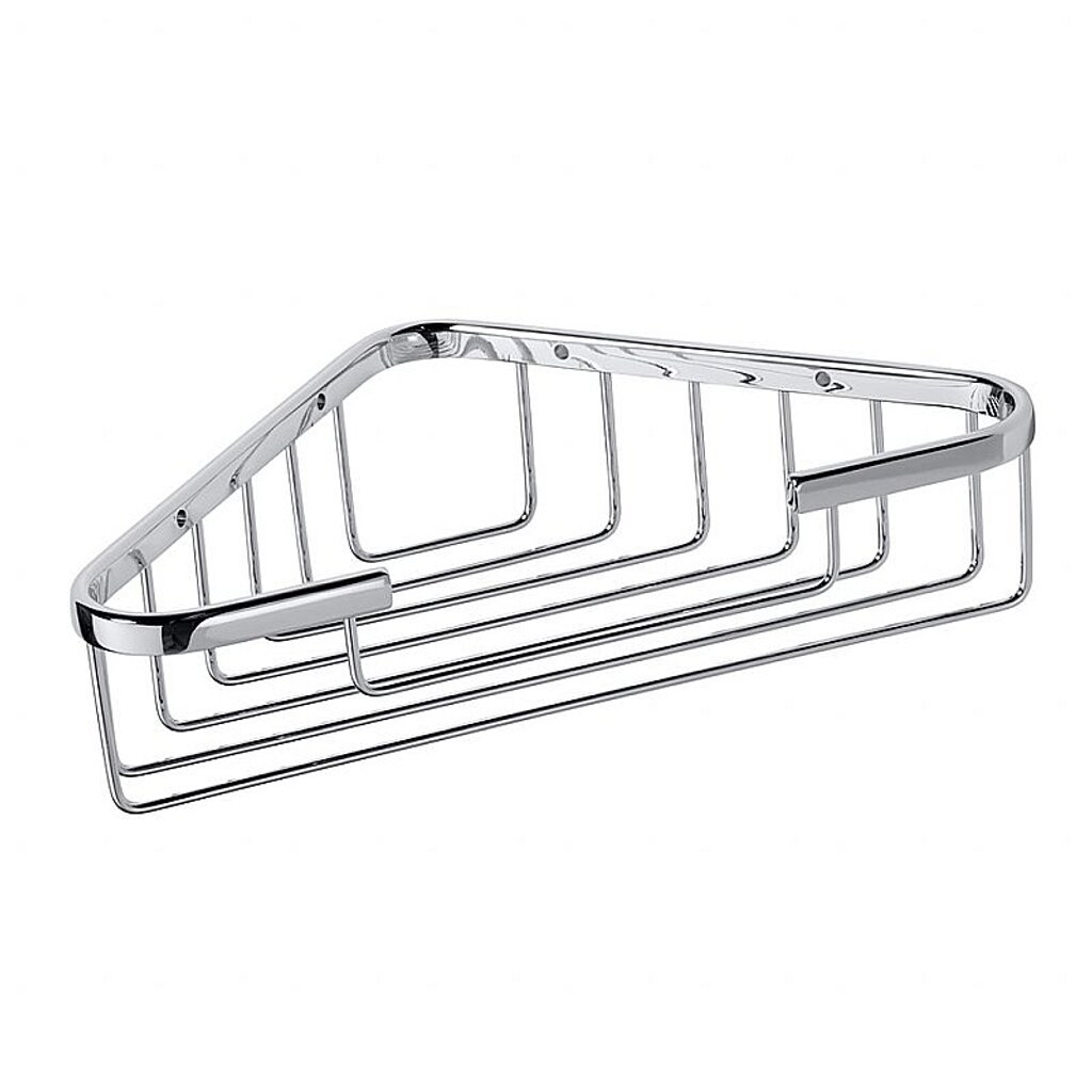 Brillantbad BYTRO Eckseifenkorb Messing Chrom poliert 150x245x60 mm f&uuml;r Bad & WC >> zum Bohren - Bild 1