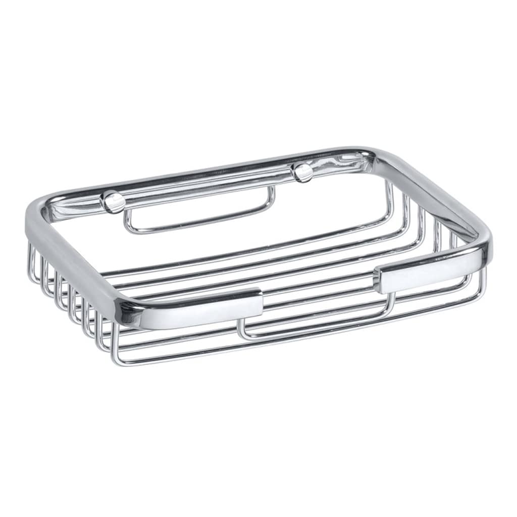 Brillantbad BYTRO Seifenkorb Messing Chrom poliert 90x130x30 mm f&uuml;r Bad & WC >> zum Bohren - Bild 1