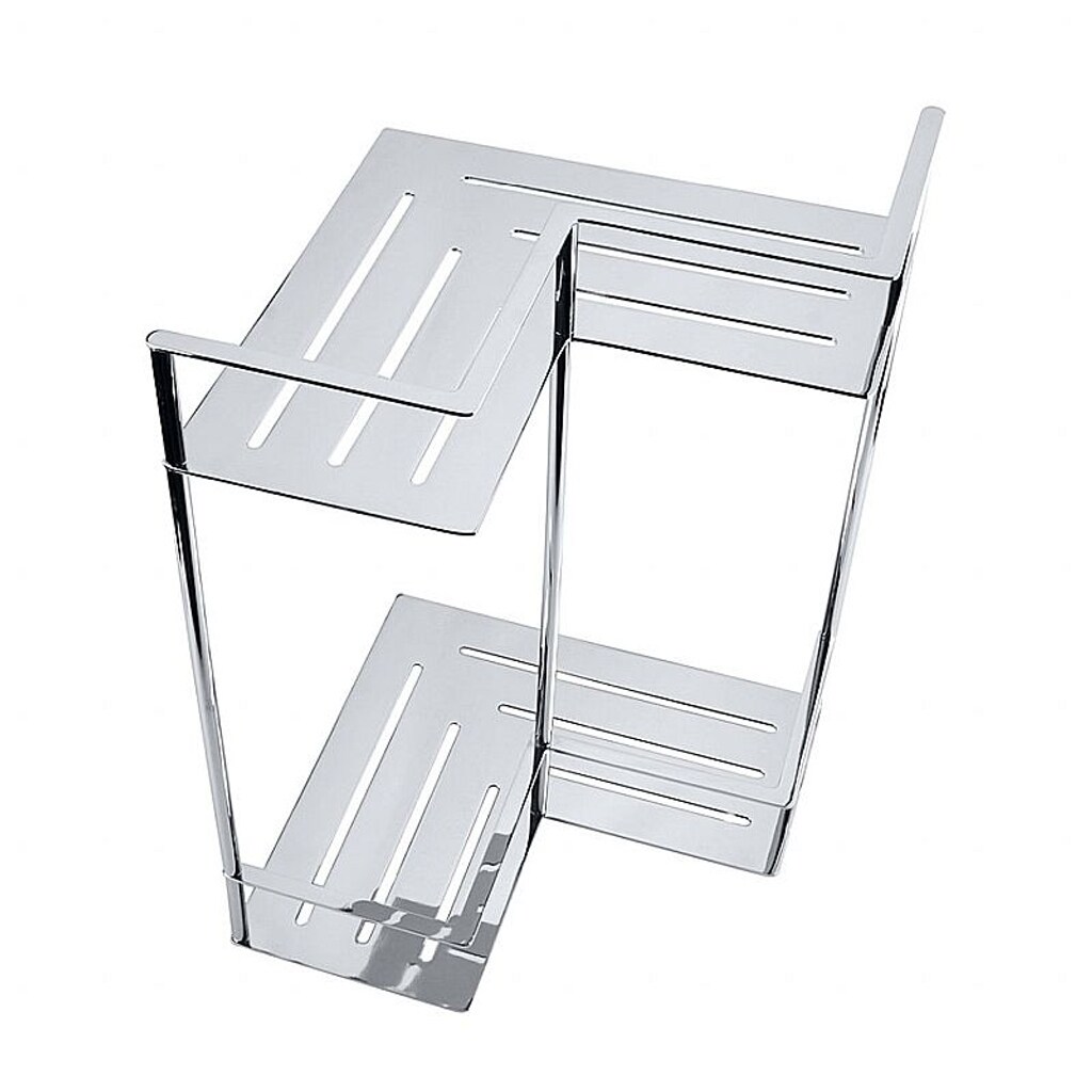 Brillantbad BYTRO Doppeleckseifenkorb Edelstahl Chrom poliert 240x355x375 mm f&uuml;r Bad & WC >> zum Bohren - Bild 1