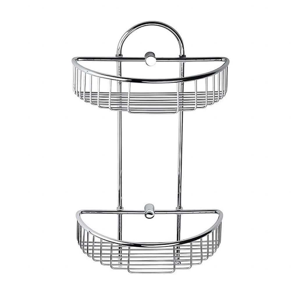 Brillantbad BYTRO Doppelseifenkorb Messing Chrom poliert 155x275x485 mm f&uuml;r Bad & WC >> zum Bohren - Bild 1
