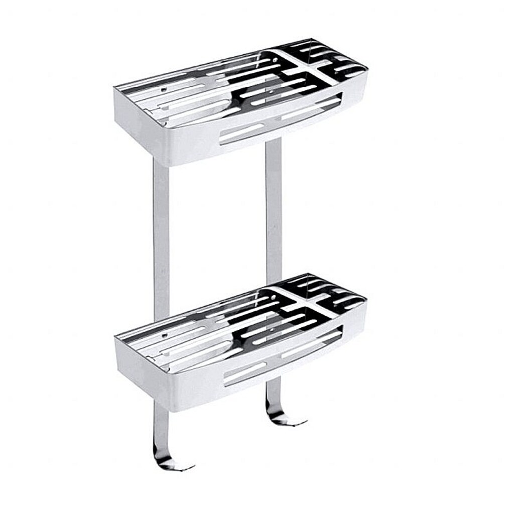 Brillantbad BYTRO Doppelseifenkorb Edelstahl poliert 115x305x380 mm für Bad & WC >> zum Bohren