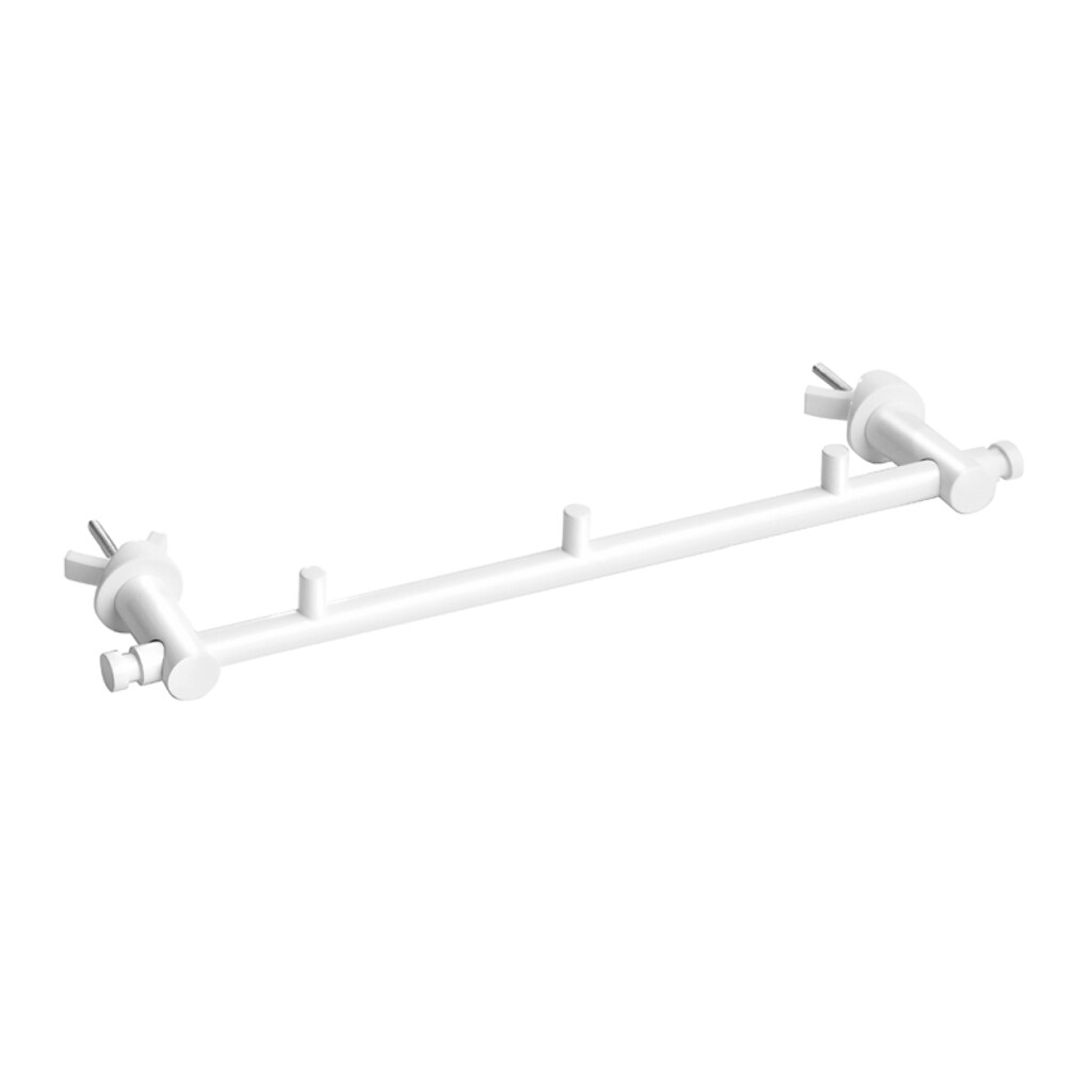 Brillantbad BAWELL Heizk&ouml;rperhandtuchhalter Stahl Komaxit Wei&szlig; 90x355x32 mm f&uuml;r Bad & K&uuml;che >> zum Festschrauben - Bild 1