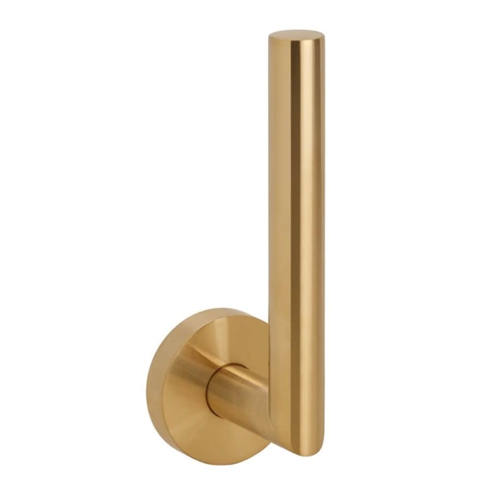 Brillantbad BABLO Papierrollenhalter ohne Deckel Messing Gold matt 65x55x165 mm f&uuml;r Bad & WC >> zum Bohren oder Kleben* - Bild 1