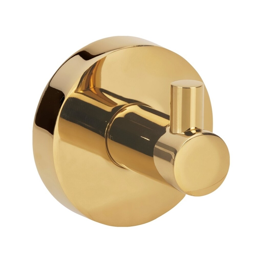Brillantbad BILLO Kleiderhaken Messing Gold poliert 50x55x55 mm f&uuml;r Bad & K&uuml;che >> zum Bohren oder Kleben* - Bild 1