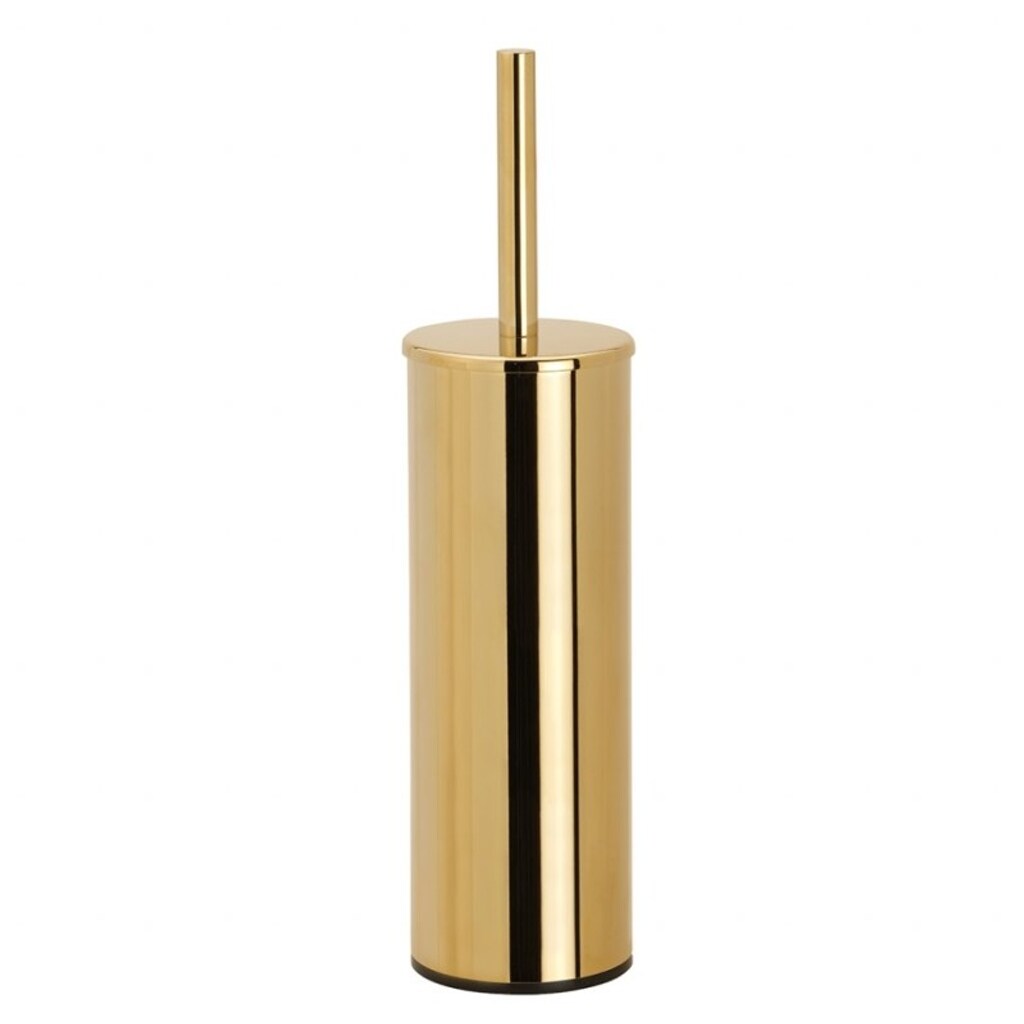 Brillantbad BILLO WC-Bürstengarnitur Messing Gold poliert 105x95x380 mm für Bad & WC >> zum Bohren