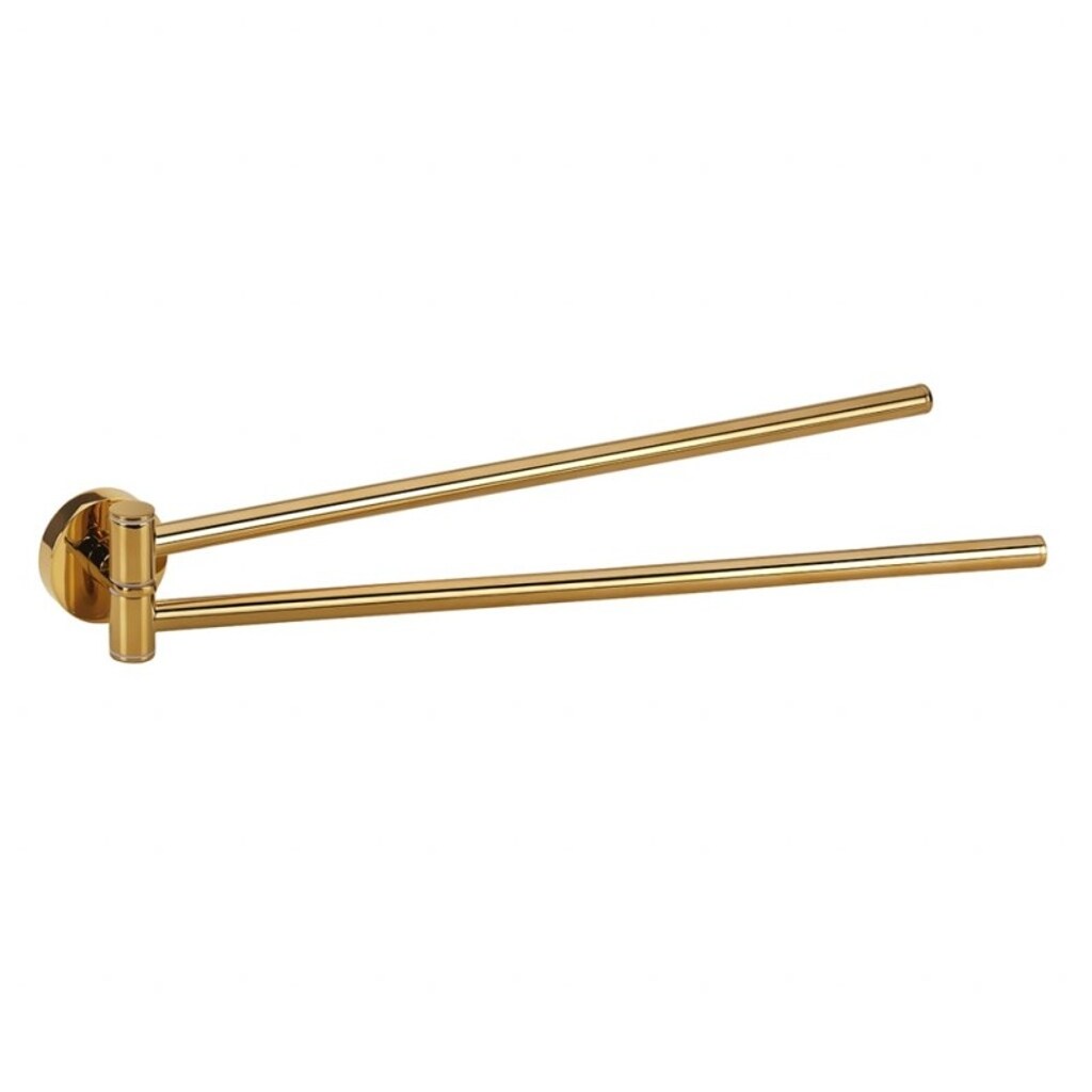 Brillantbad BILLO Doppelhandtuchhalter Messing Gold poliert 420x55x55 mm f&uuml;r Bad & K&uuml;che >> zum Bohren oder Kleben* - Bild 1