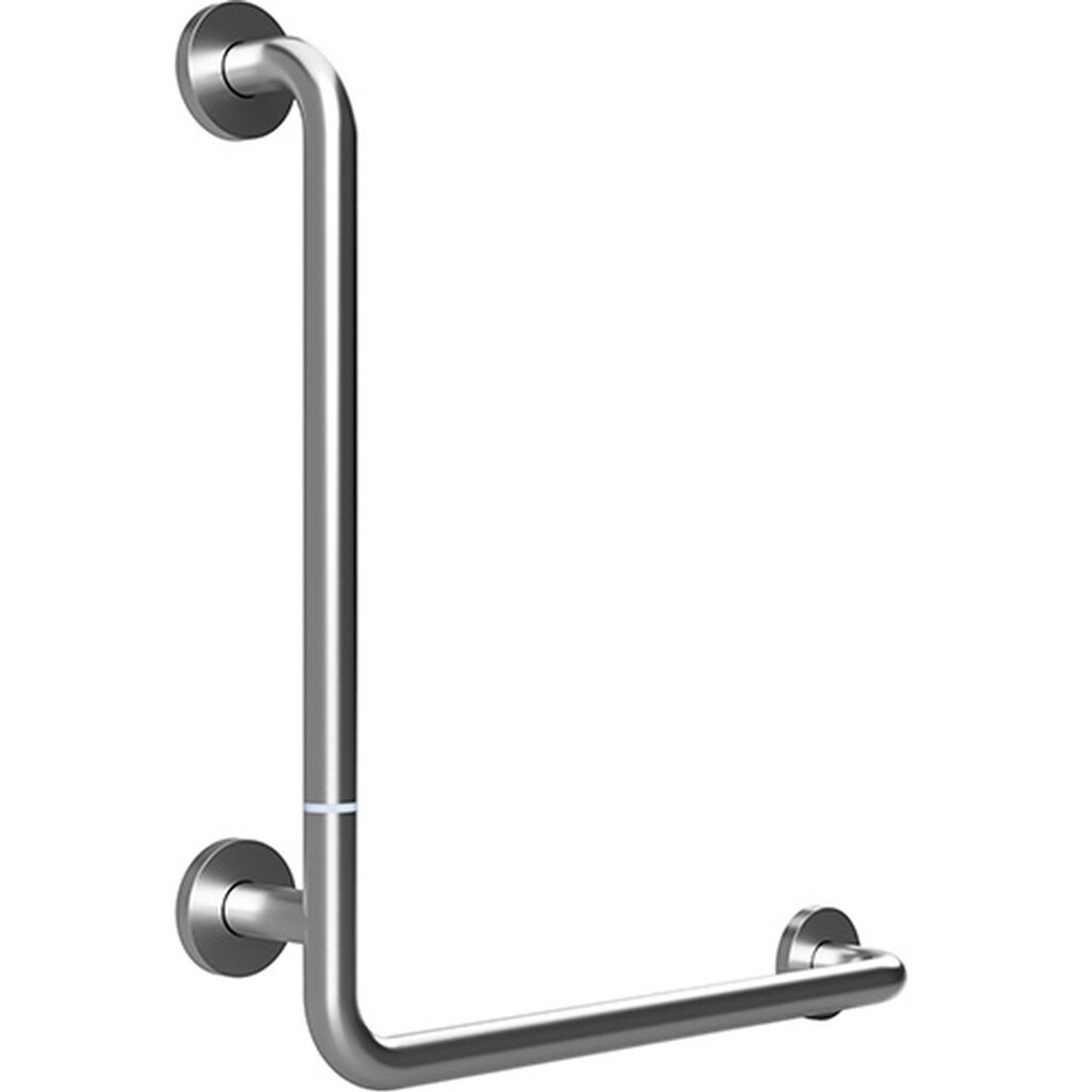 Brillantbad BELP Duschgriff Steckbar Links Edelstahl gebürstet mit Abdeckung 110x630x680 mm, 120 kg Traglast für Bad & WC >> zum Bohren
